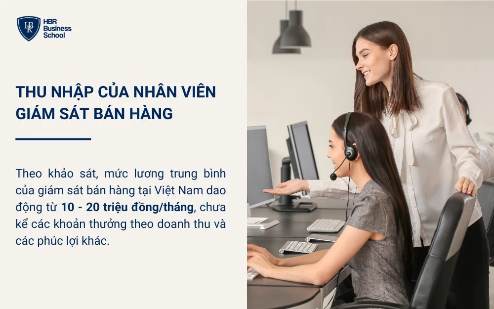 Thu nhập của nhân viên giám sát bán hàng là bao nhiêu?