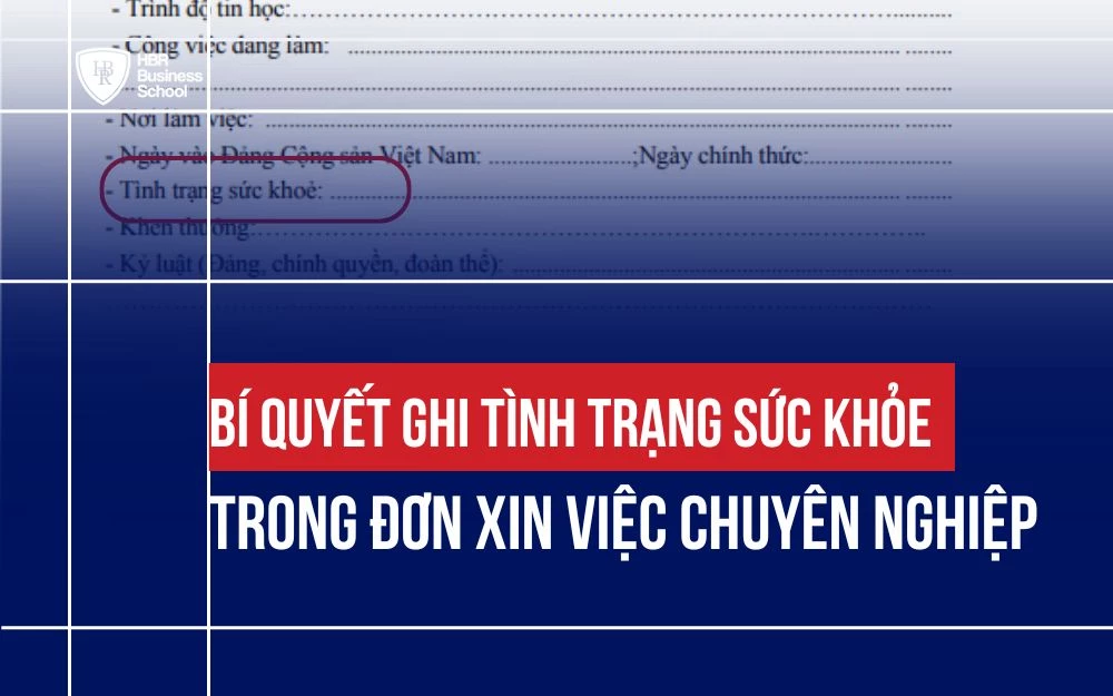 BÍ QUYẾT GHI TÌNH TRẠNG SỨC KHỎE TRONG ĐƠN XIN VIỆC CHUYÊN NGHIỆP