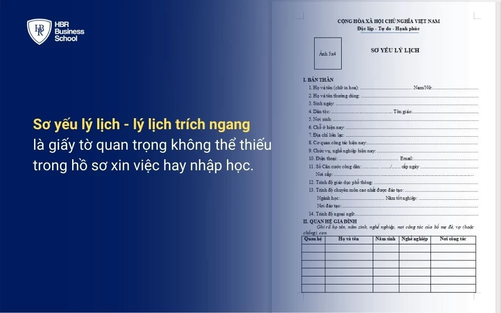 Sơ yếu lý lịch có vai trò chứng minh tính hợp pháp của công dân về mặt pháp lý