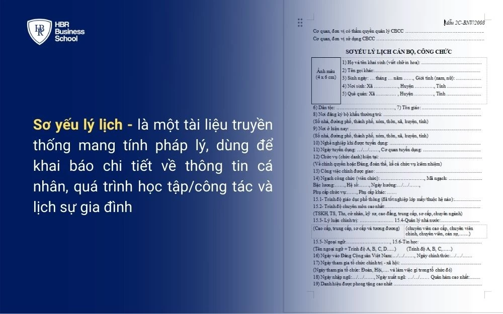 Sơ yếu lý lịch và CV có điểm khác biệt rõ ràng về mục đích
