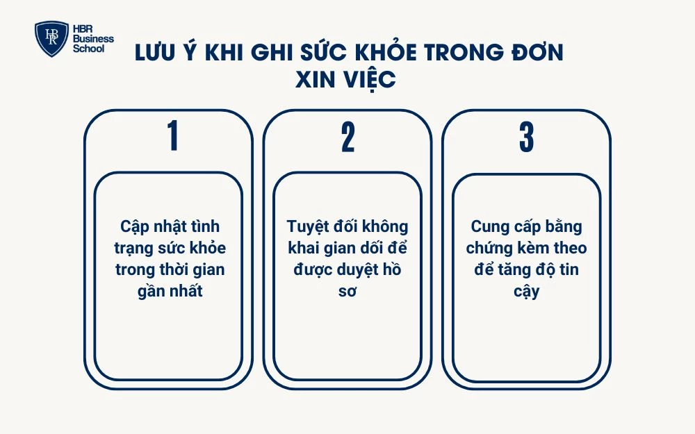 Sức khỏe có thể thay đổi theo thời gian, bạn chỉ nên nộp giấy khám sức khoẻ trong vòng 6 tháng