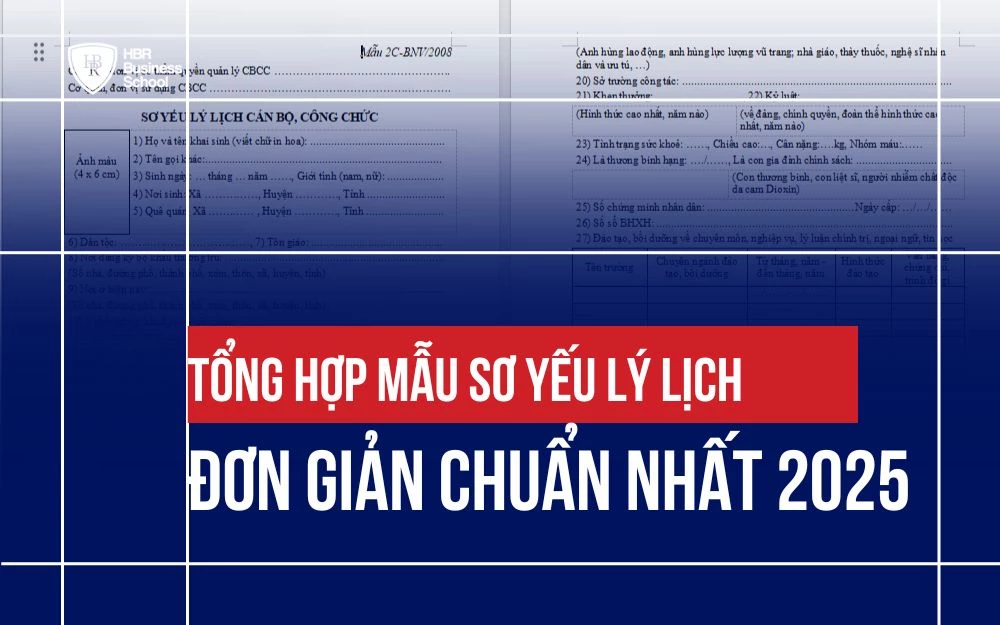 TỔNG HỢP MẪU SƠ YẾU LÝ LỊCH ĐƠN GIẢN CHUẨN NHẤT 2025