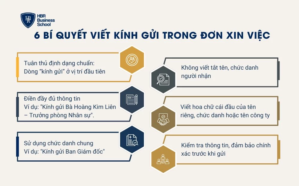 6 Bí quyết viết kính gửi trong đơn xin việc