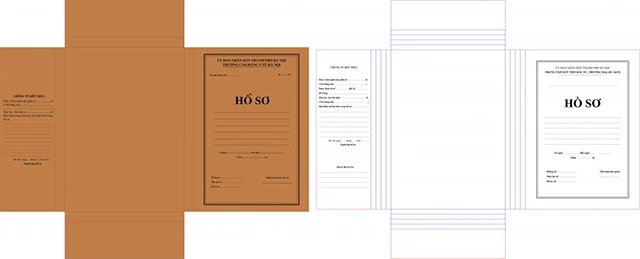 Bìa hồ sơ xin việc mua sẵn thường kích thước trên khổ A4
