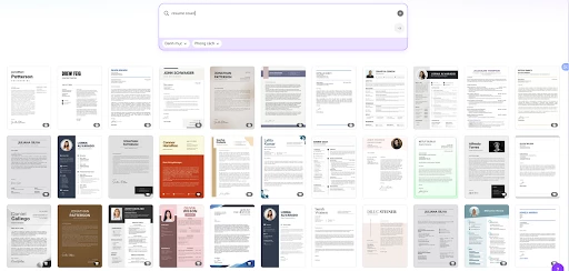 Canva hỗ trợ sửa mẫu bìa hồ sơ xin việc miễn phí