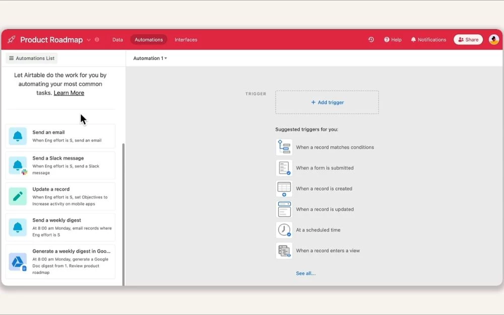 Airtable Automations – Quản lý dữ liệu và dự án linh hoạt