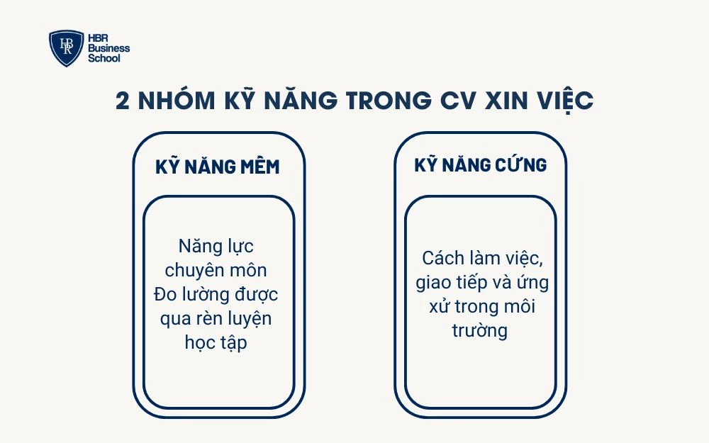 2 Nhóm kỹ năng trong CV xin việc