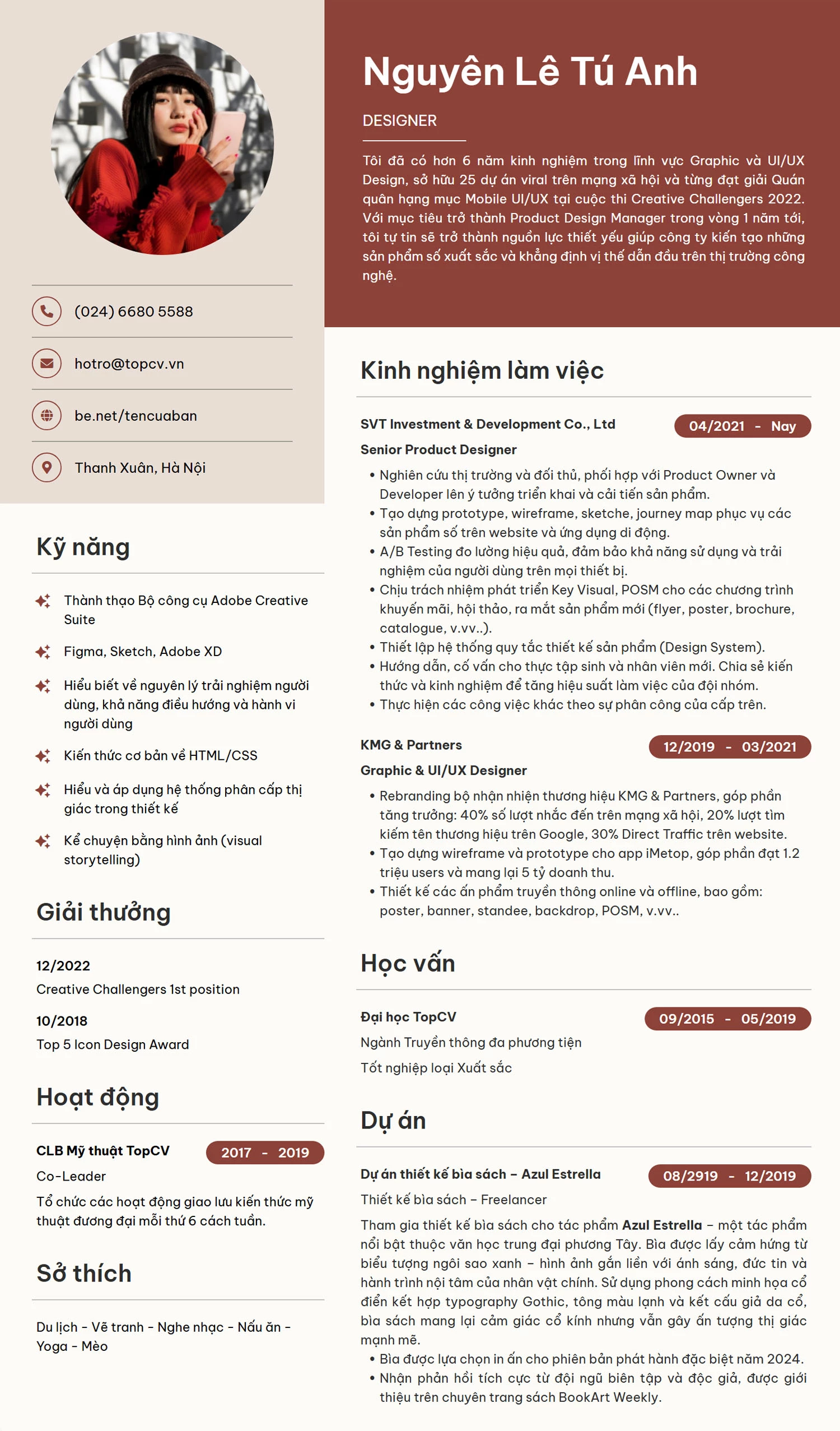 Mẫu CV Thiết kế đồ họa hoàn chỉnh