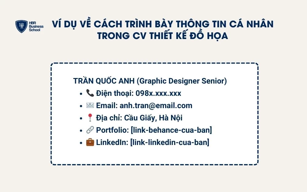 Cách viết Thông tin cá nhân trong CV Thiết kế đồ họa