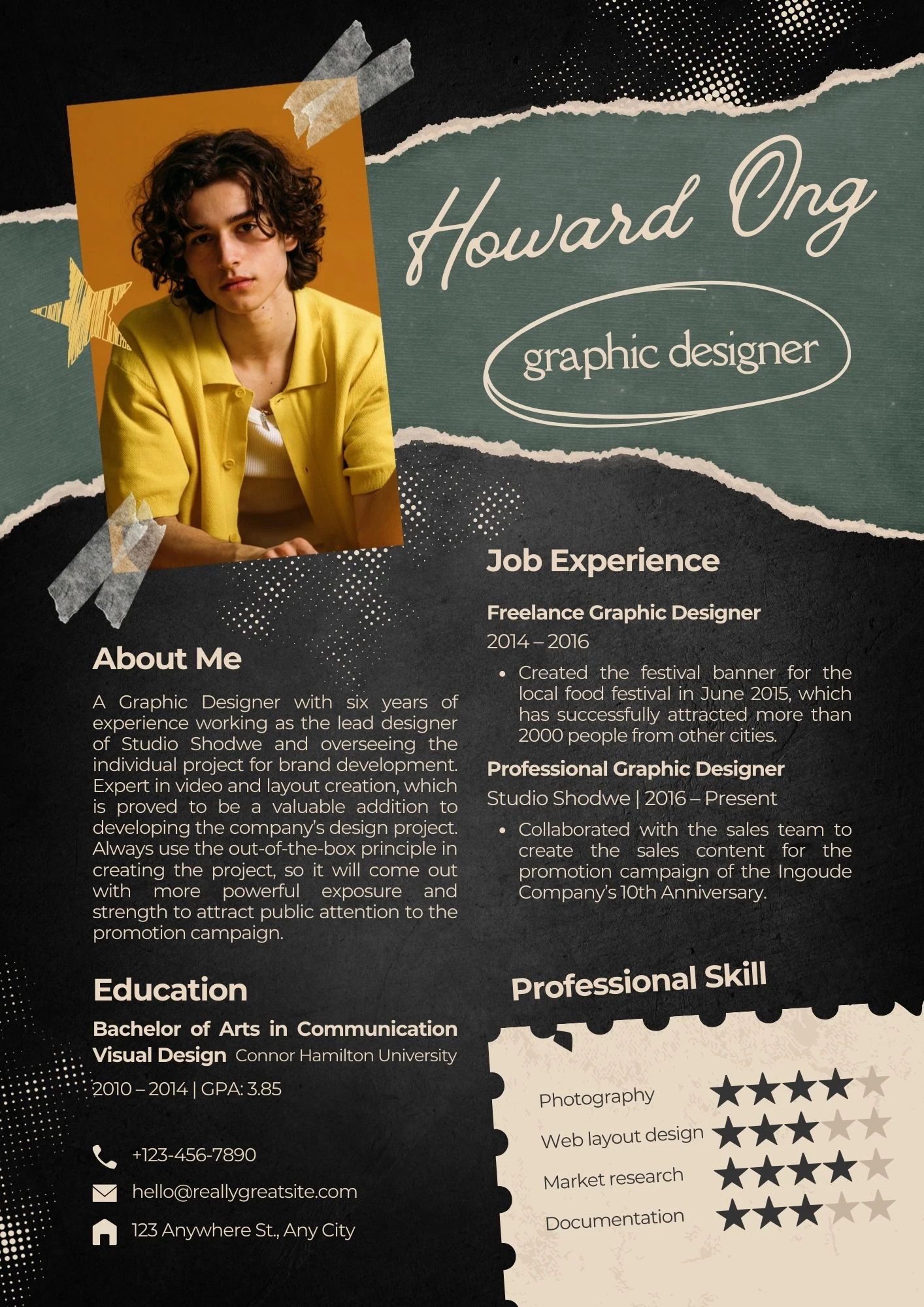 Mẫu CV Designer sáng tạo và thể hiện cá tính