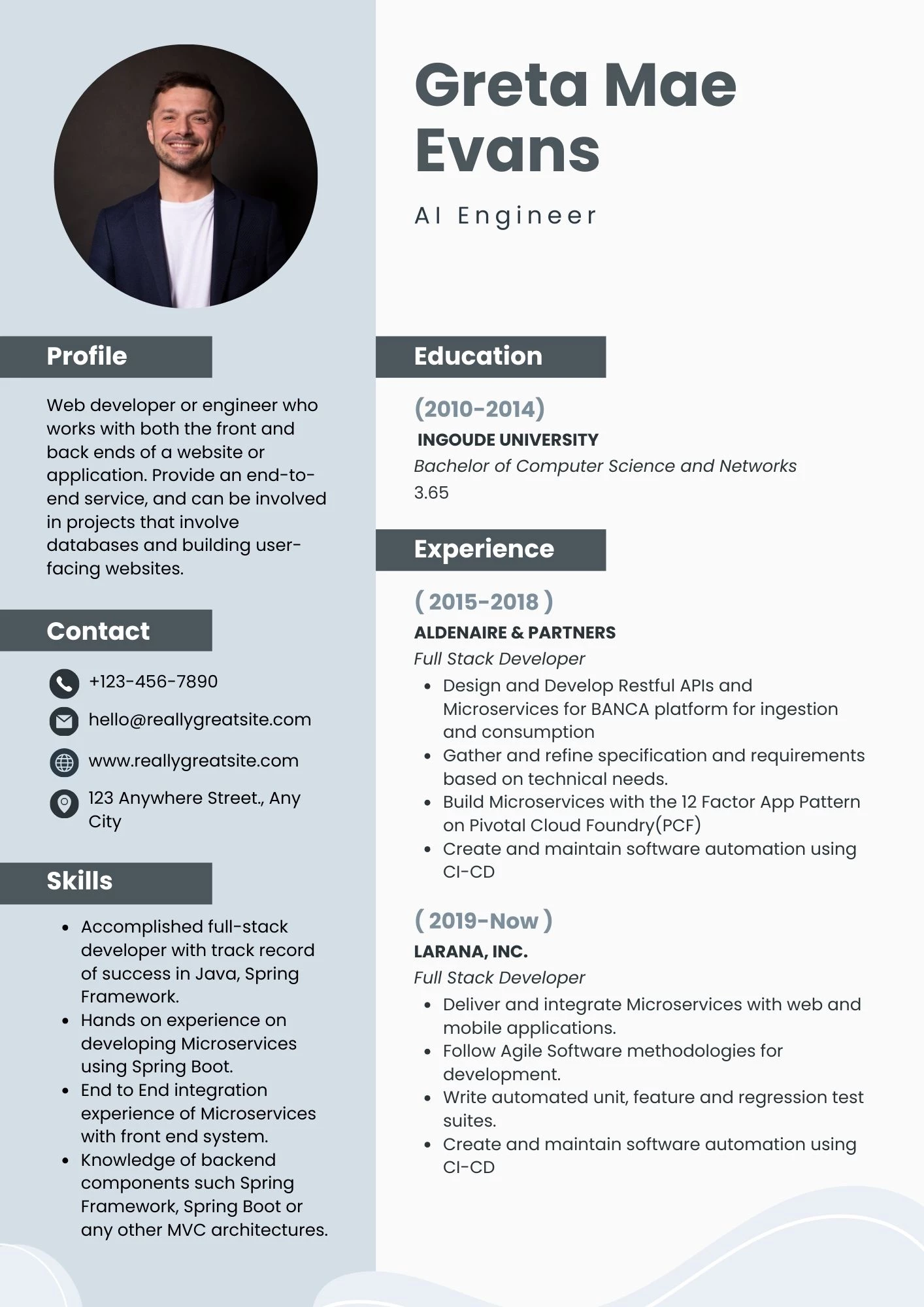 CV dành cho thực tập sinh IT chuyên nghiệp