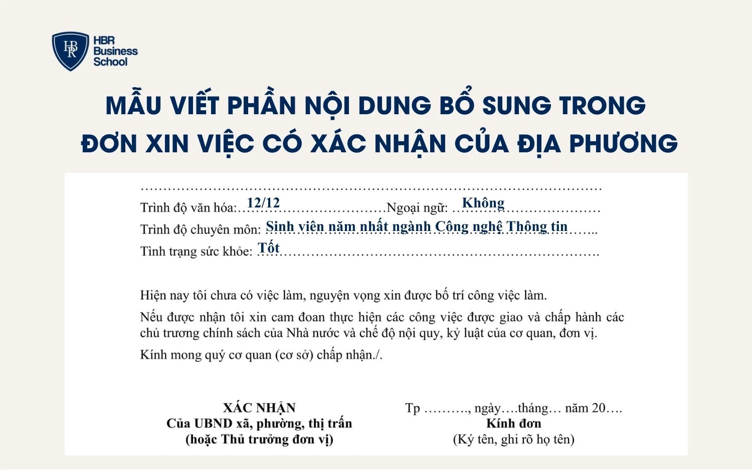 Cách trình bày phần nội dung đầy đủ thông tin, rõ ràng và hợp lệ