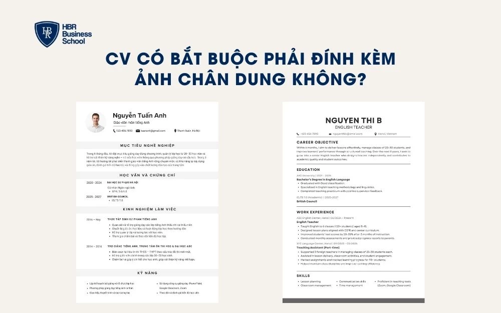 CV không bắt buộc phải đính kèm ảnh chân dung