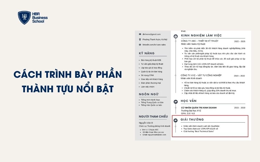 Cách trình bày phần thành tựu nổi bật trong CV sao cho rõ ràng và thuyết phục