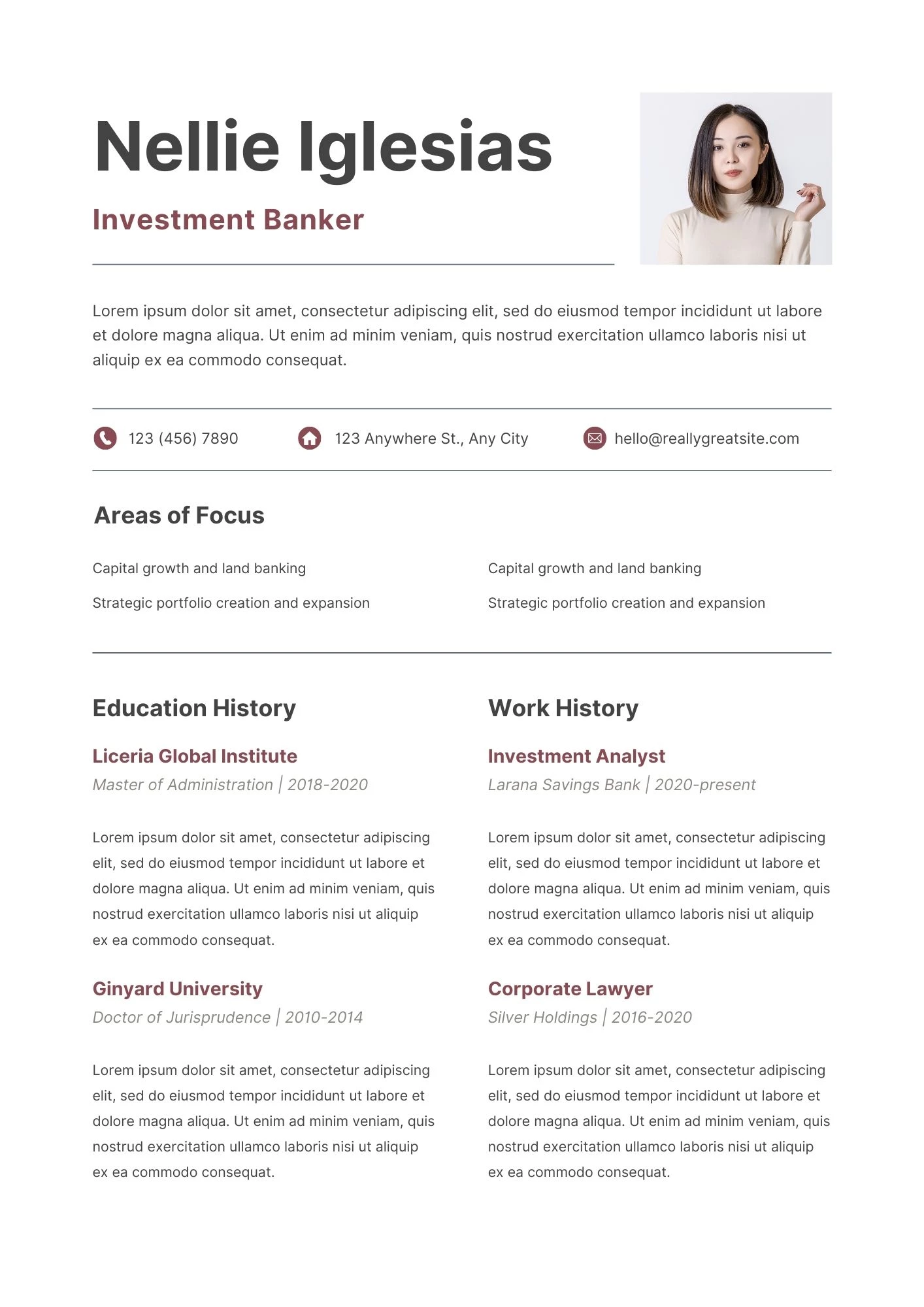 Mẫu CV xin việc ngân hàng bằng tiếng Anh