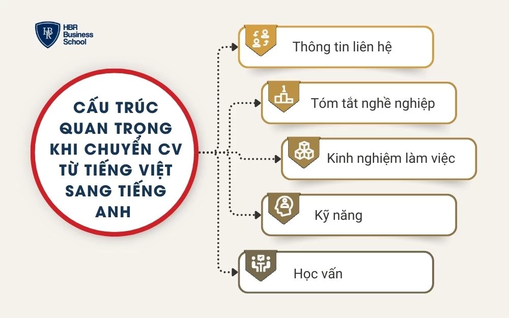 5 Cấu trúc quan trọng khi chuyển CV từ tiếng Việt sang tiếng Anh