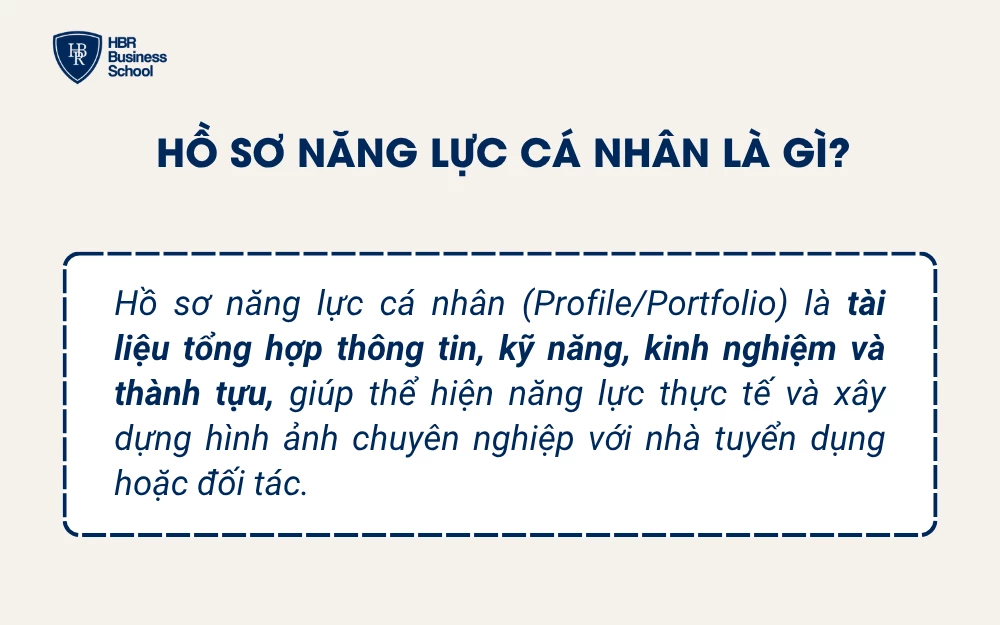 Hồ sơ năng lực cá nhân là tài liệu thể hiện kỹ năng, kinh nghiệm và năng lực