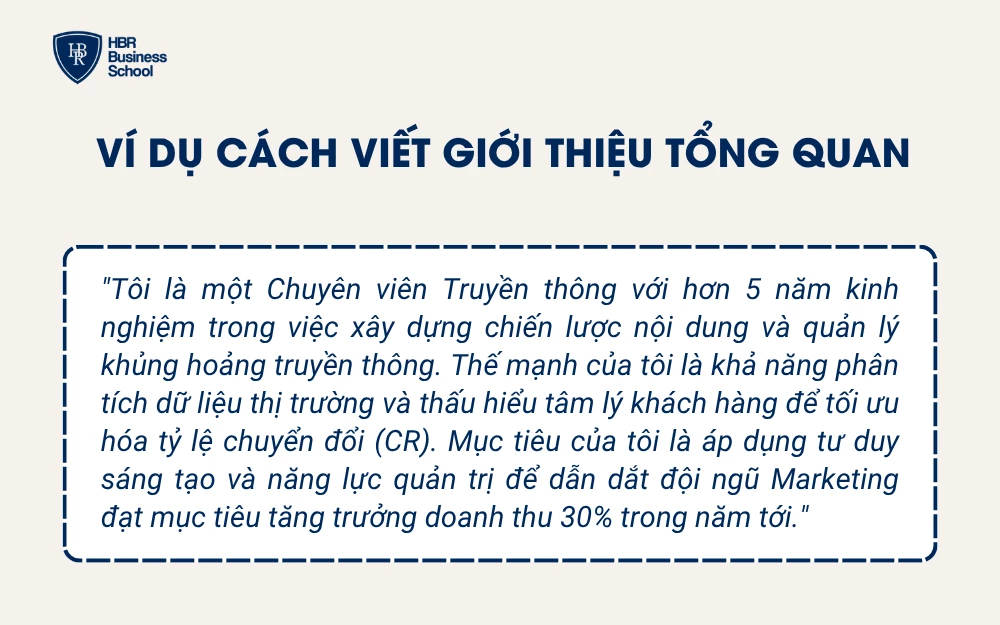 Ví dụ cách viết giới thiệu tổng quan