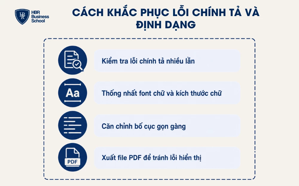 Cách khắc phục lỗi chính tả và định dạng