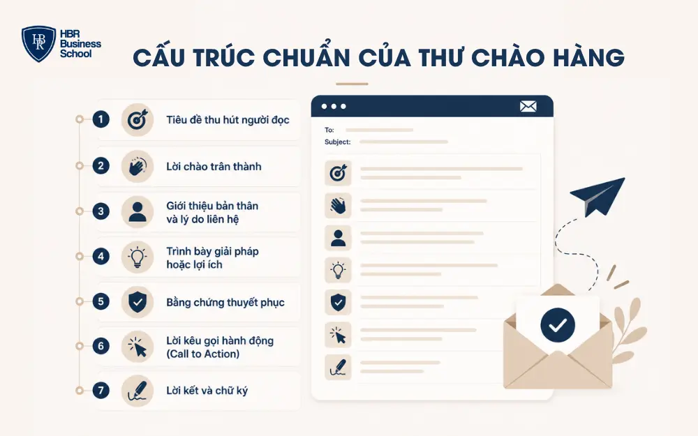 Cấu trúc chuẩn của một thư chào hàng chuyên nghiệp