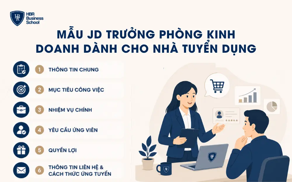 Mẫu JD trưởng phòng kinh doanh dành cho nhà tuyển dụng