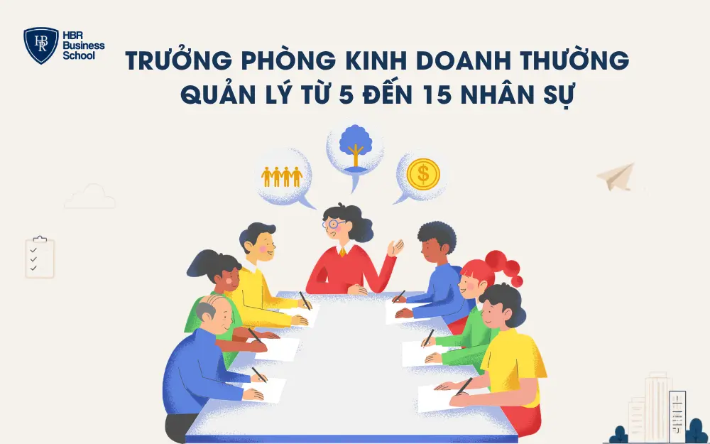 Trưởng phòng kinh doanh thường quản lý từ 5 đến 15 nhân sự