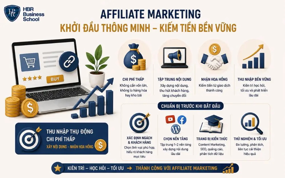Bắt đầu Affiliate Marketing đúng hướng để xây dựng nguồn thu nhập bền vững lâu dài