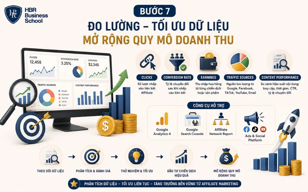 Đo lường dữ liệu liên tục giúp tối ưu chiến dịch và mở rộng doanh thu Affiliate