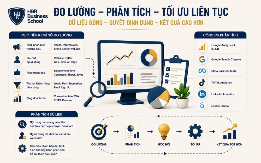 Đo lường dữ liệu và tối ưu liên tục giúp Content Marketing tăng hiệu quả bền vững