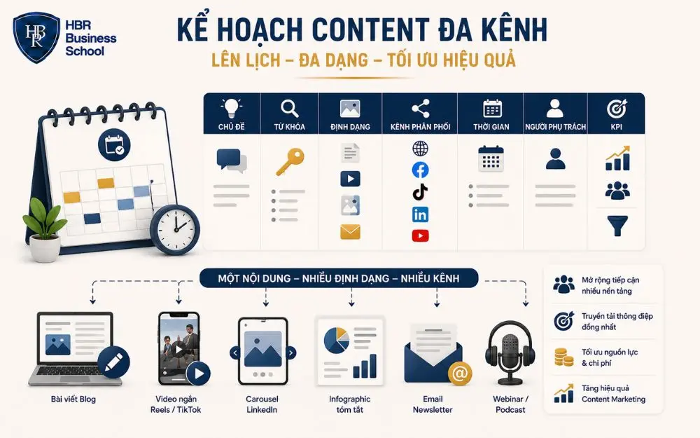 Content Calendar giúp quản lý nội dung đa kênh và tối ưu hiệu quả triển khai