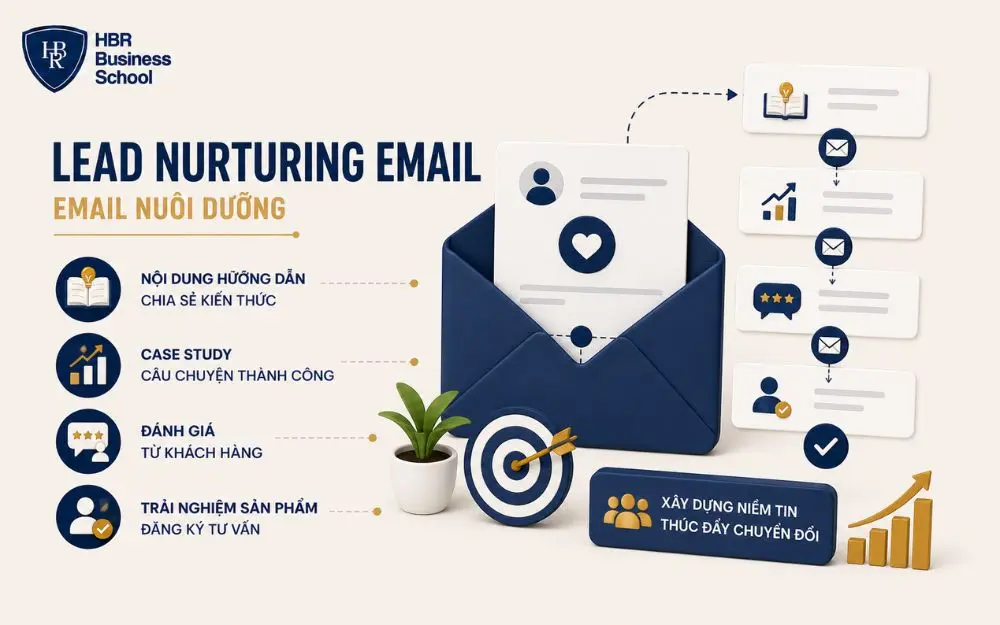 Lead Nurturing Email nuôi dưỡng khách hàng tiềm năng, xây dựng niềm tin và tăng chuyển đổi
