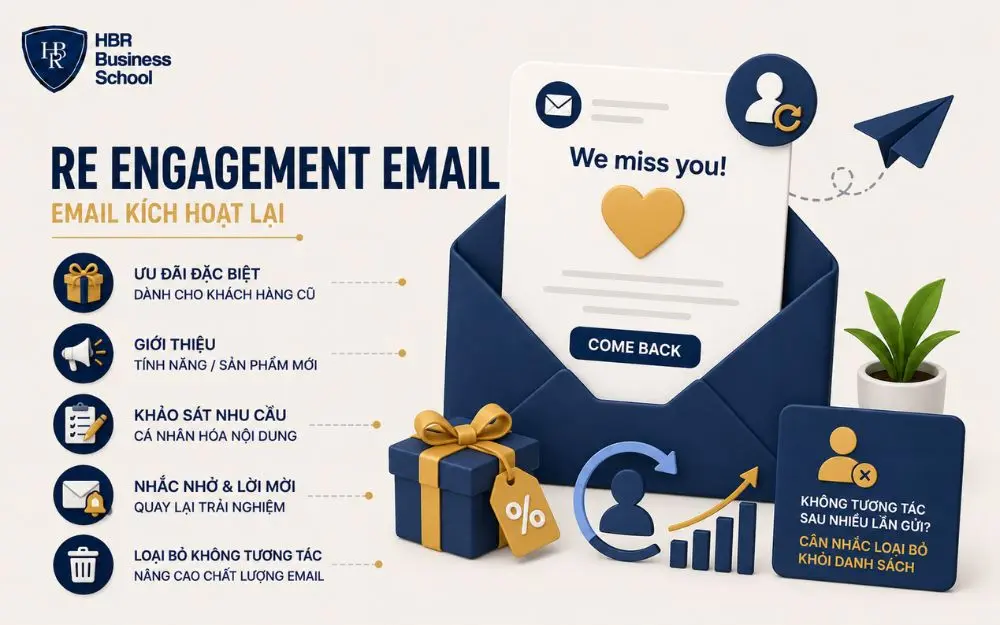 Email kích hoạt lại giúp tăng tương tác và đưa khách hàng quay trở lại
