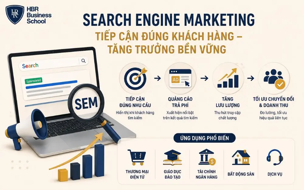 Search Engine Marketing giúp tiếp cận đúng khách hàng, tăng chuyển đổi và doanh thu bền vững