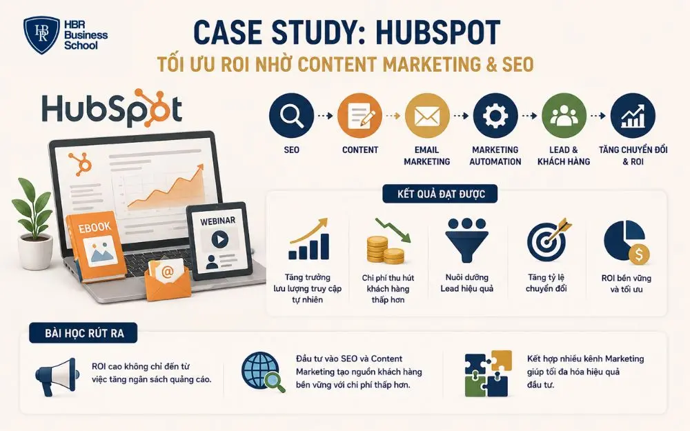 HubSpot tối ưu ROI nhờ SEO, Content Marketing và Marketing Automation bền vững