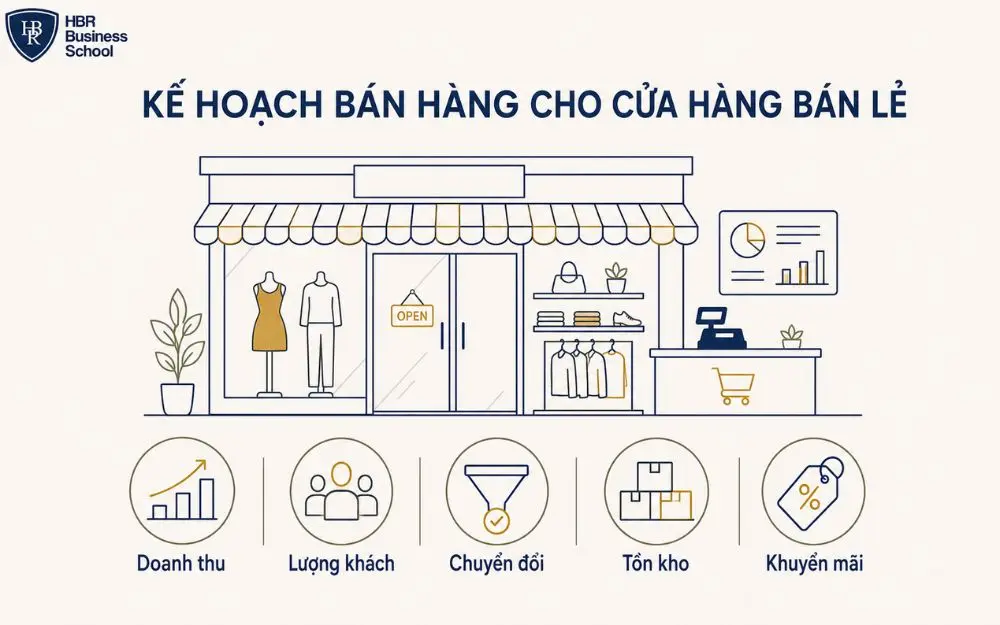 Kế hoạch bán lẻ giúp kiểm soát doanh thu, khách hàng và tồn kho.
