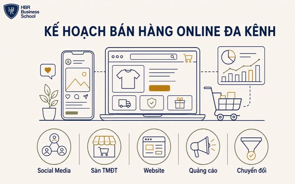 Kế hoạch bán hàng online giúp đồng bộ kênh, quảng cáo và chuyển đổi.