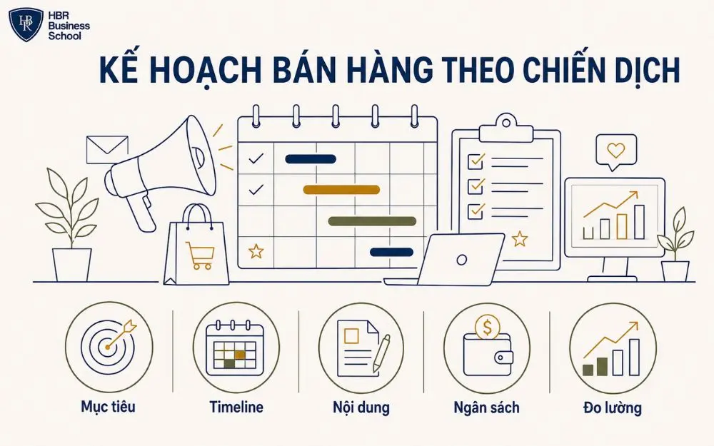 Kế hoạch chiến dịch giúp đồng bộ mục tiêu, nội dung và ngân sách.