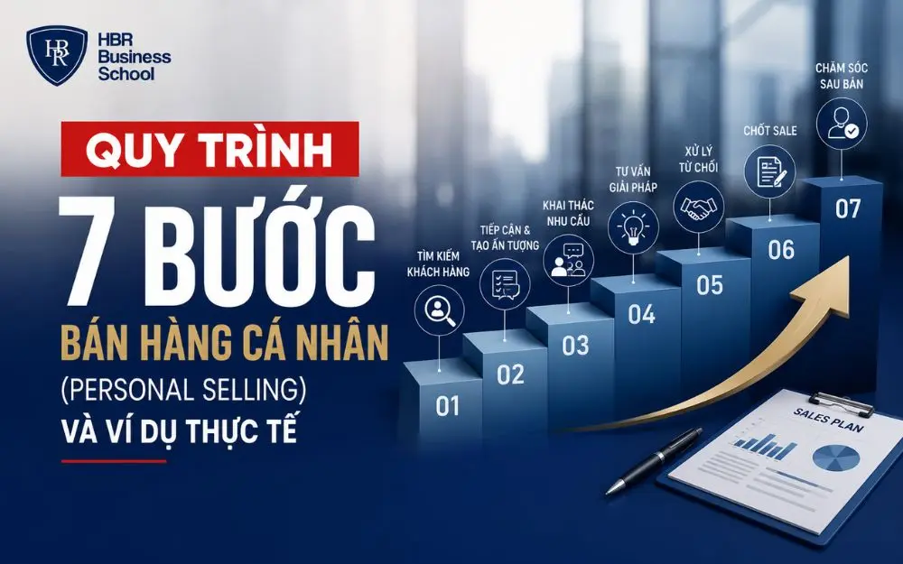 QUY TRÌNH 7 BƯỚC BÁN HÀNG CÁ NHÂN (PERSONAL SELLING) VÀ VÍ DỤ THỰC TẾ